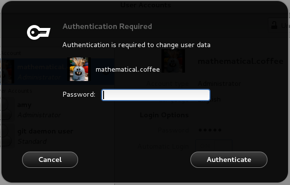 GNOME Shell's polkitAuthenticationAgent.js code, image stolen from http://mathematicalcoffee.blogspot.co.uk/2012/09/gnome-shell-javascript-source.html